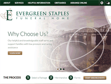 Tablet Screenshot of evergreenstaples.com